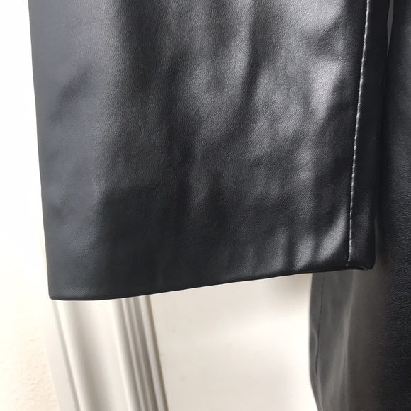 NWOT Sputer Black synthetic leather 5 button 3/4 length Coat Sz 3XL. - Picture 6 of 9